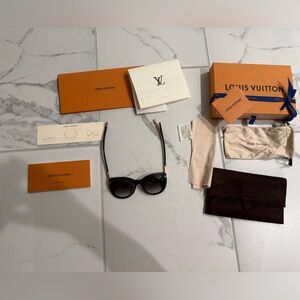 Louis Vuitton Black Matte Acetate Frame Charlotte Sunglasses - Z0781W